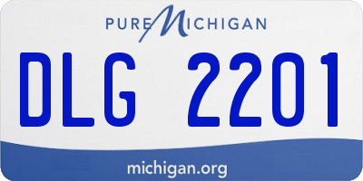 MI license plate DLG2201