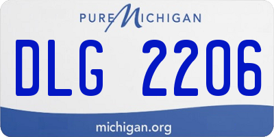 MI license plate DLG2206