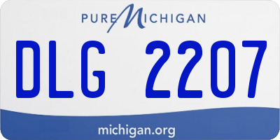 MI license plate DLG2207