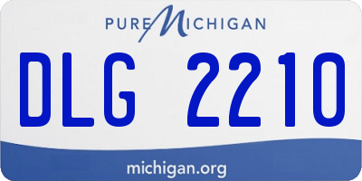MI license plate DLG2210