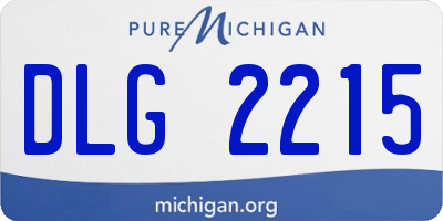 MI license plate DLG2215