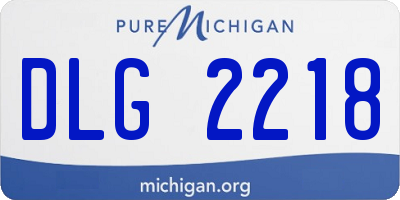MI license plate DLG2218