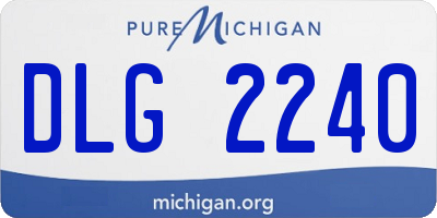 MI license plate DLG2240
