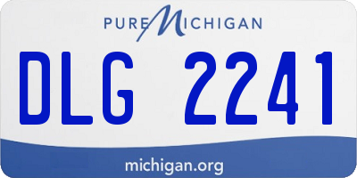MI license plate DLG2241