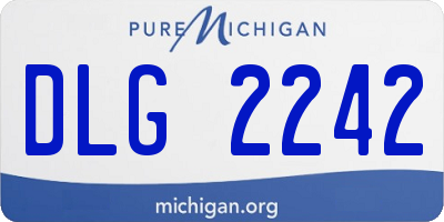 MI license plate DLG2242