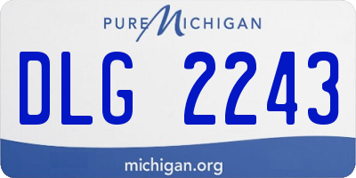 MI license plate DLG2243