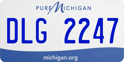 MI license plate DLG2247