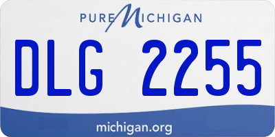 MI license plate DLG2255