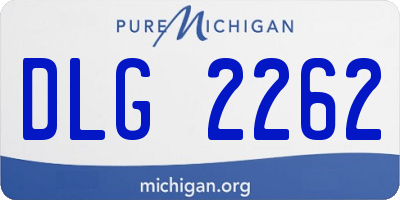 MI license plate DLG2262