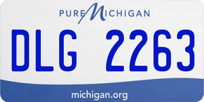 MI license plate DLG2263