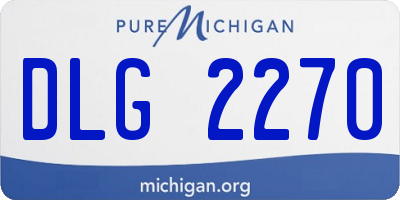 MI license plate DLG2270