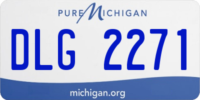 MI license plate DLG2271