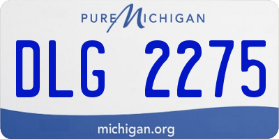 MI license plate DLG2275
