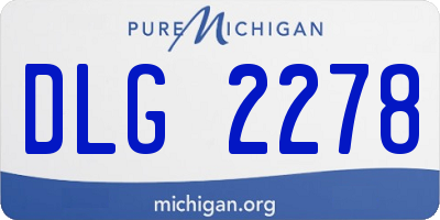 MI license plate DLG2278