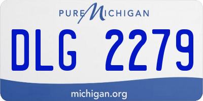 MI license plate DLG2279