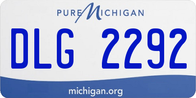MI license plate DLG2292