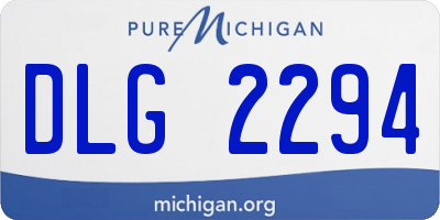 MI license plate DLG2294