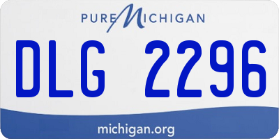 MI license plate DLG2296