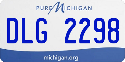 MI license plate DLG2298