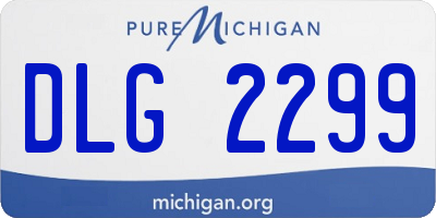 MI license plate DLG2299
