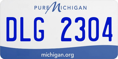 MI license plate DLG2304