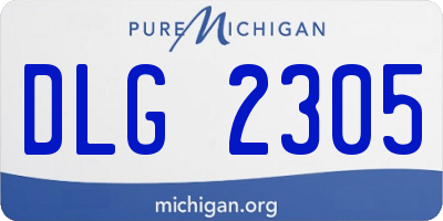 MI license plate DLG2305