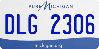 MI license plate DLG2306