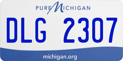 MI license plate DLG2307
