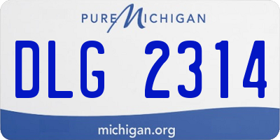 MI license plate DLG2314