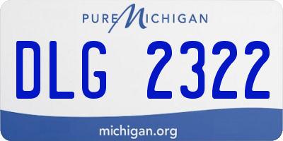 MI license plate DLG2322