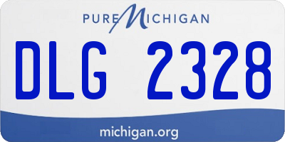 MI license plate DLG2328