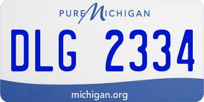MI license plate DLG2334