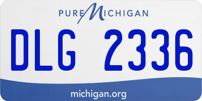 MI license plate DLG2336