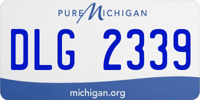 MI license plate DLG2339