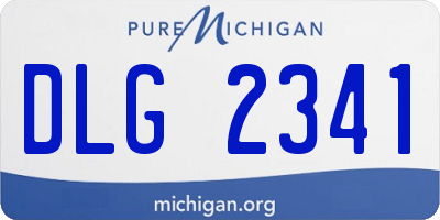 MI license plate DLG2341