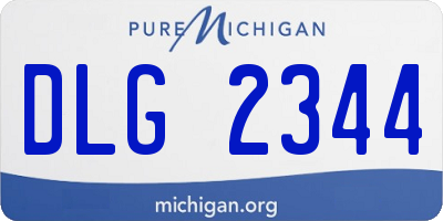 MI license plate DLG2344