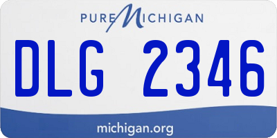 MI license plate DLG2346