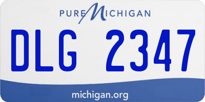 MI license plate DLG2347
