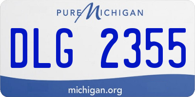 MI license plate DLG2355
