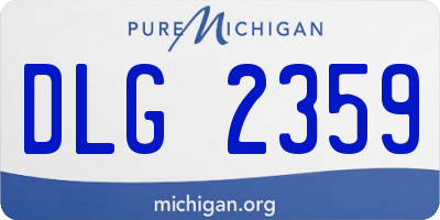 MI license plate DLG2359