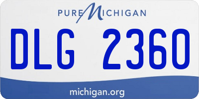 MI license plate DLG2360