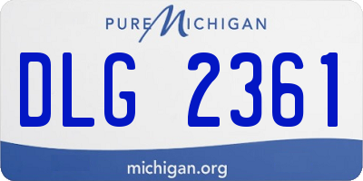 MI license plate DLG2361