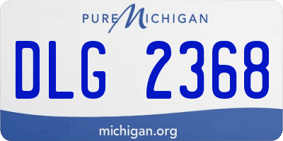 MI license plate DLG2368