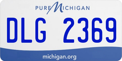 MI license plate DLG2369