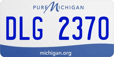 MI license plate DLG2370