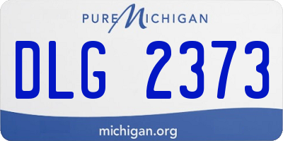MI license plate DLG2373