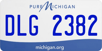 MI license plate DLG2382