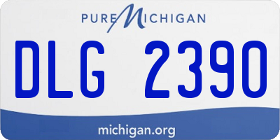 MI license plate DLG2390