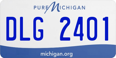 MI license plate DLG2401
