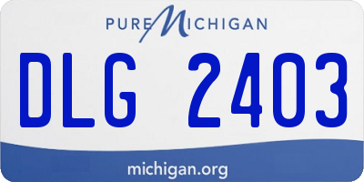 MI license plate DLG2403